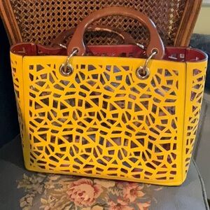 Yellow multifunctional handbag